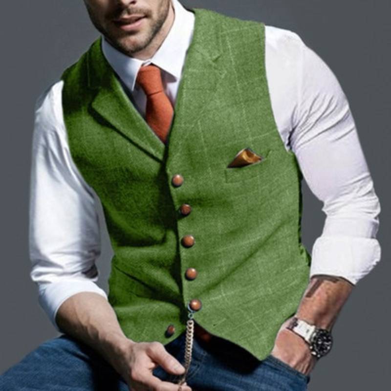 Gilet elegante uomo – Gilet leggero a quadri per occasioni formali e informali