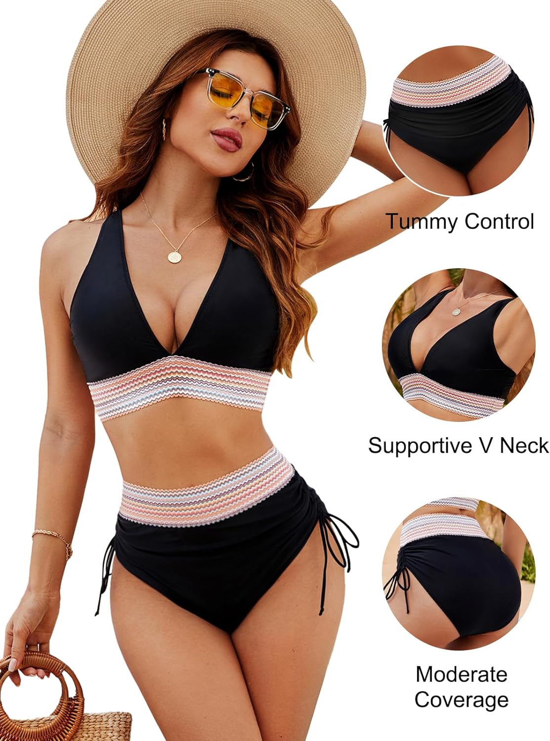 Bikini regolabile donna – Set con controllo pancia e design elegante