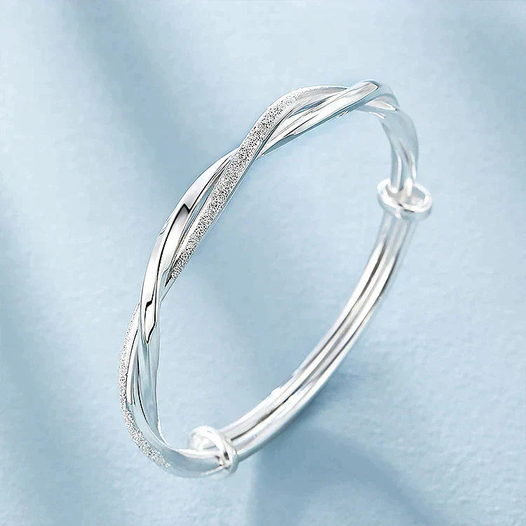 Bracciale argento sterling 925 – Bracciale intrecciato elegante per donna