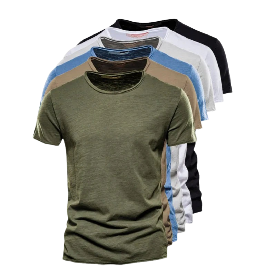 T-Shirt Uomo Classica – Maglietta Cotone Comoda e Versatile 1+1 GRATIS