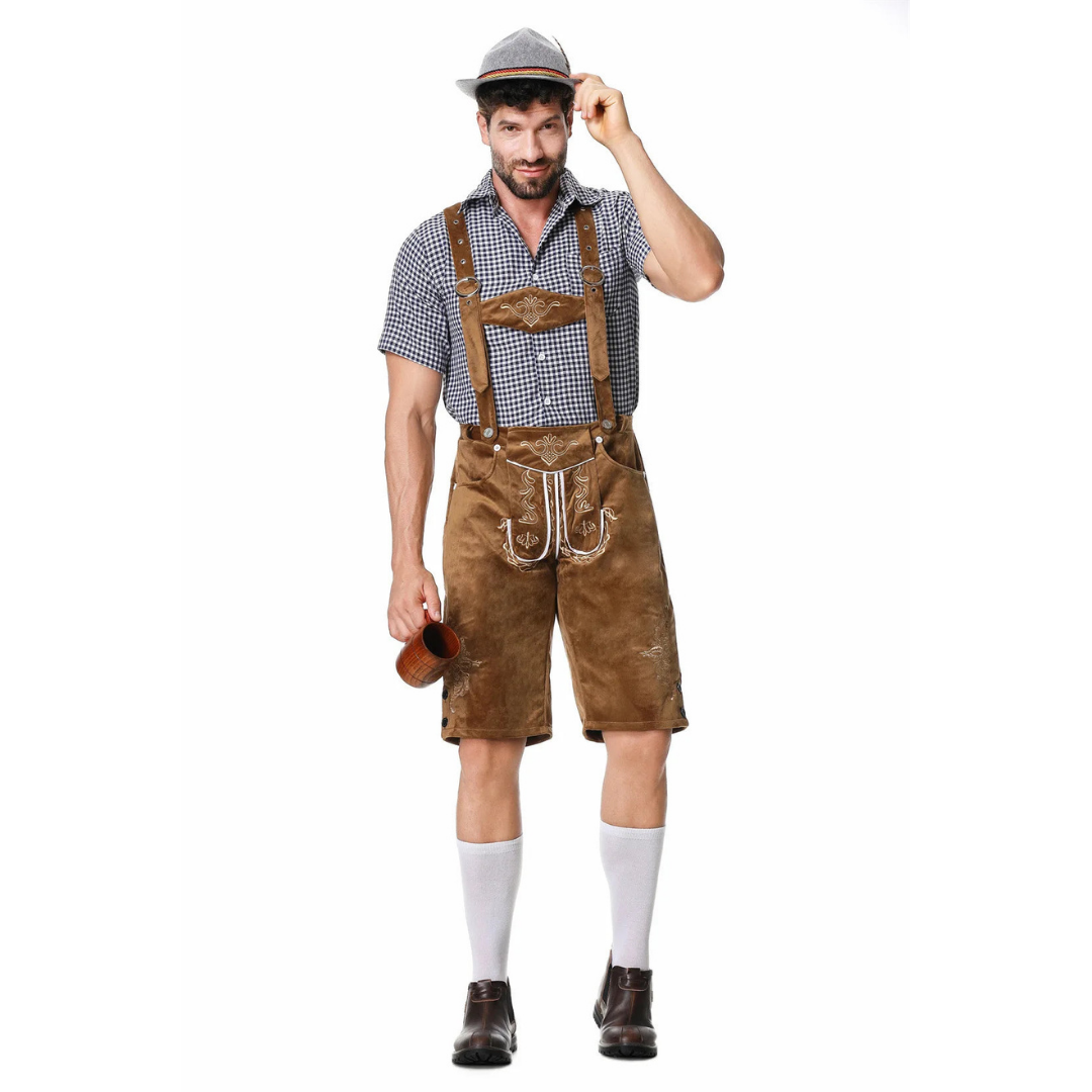 Lederhosen da Uomo – Costume Oktoberfest in Pelle Elegante e Tradizionale