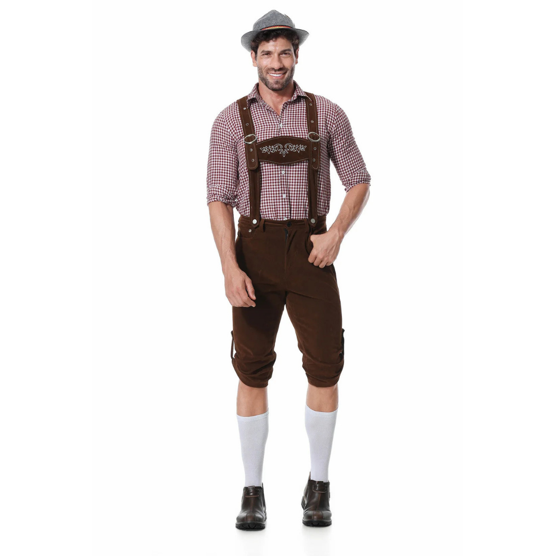 Lederhosen da Uomo – Costume Oktoberfest in Pelle Elegante e Tradizionale