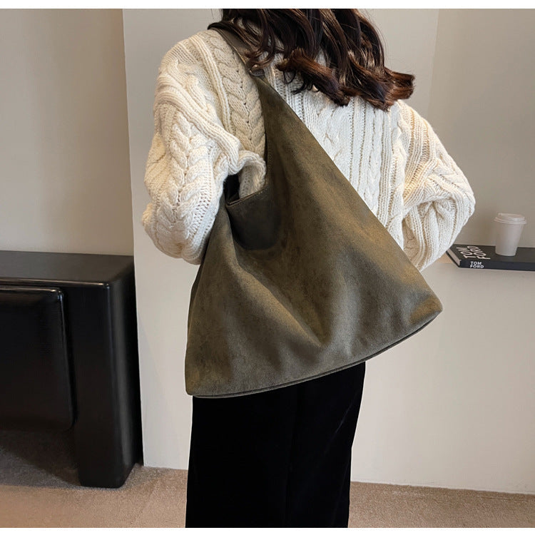 Borsa tote camoscio – Borsa elegante in suede per ogni occasione