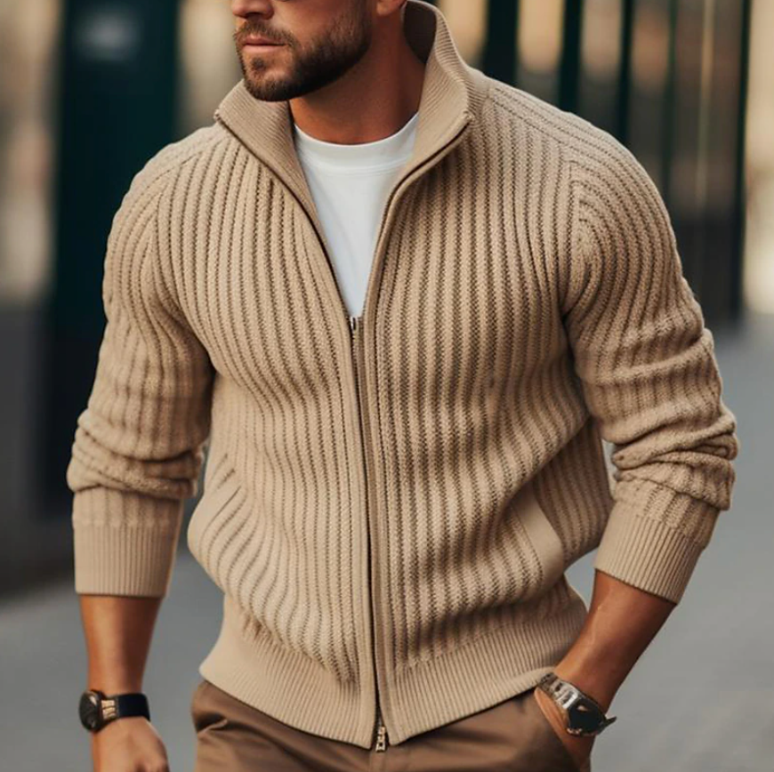 Maglione invernale uomo – Pullover con zip caldo e comodo