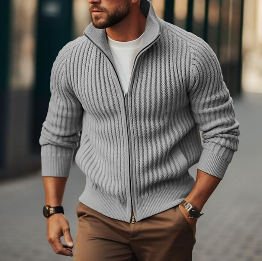 Maglione invernale uomo – Pullover con zip caldo e comodo