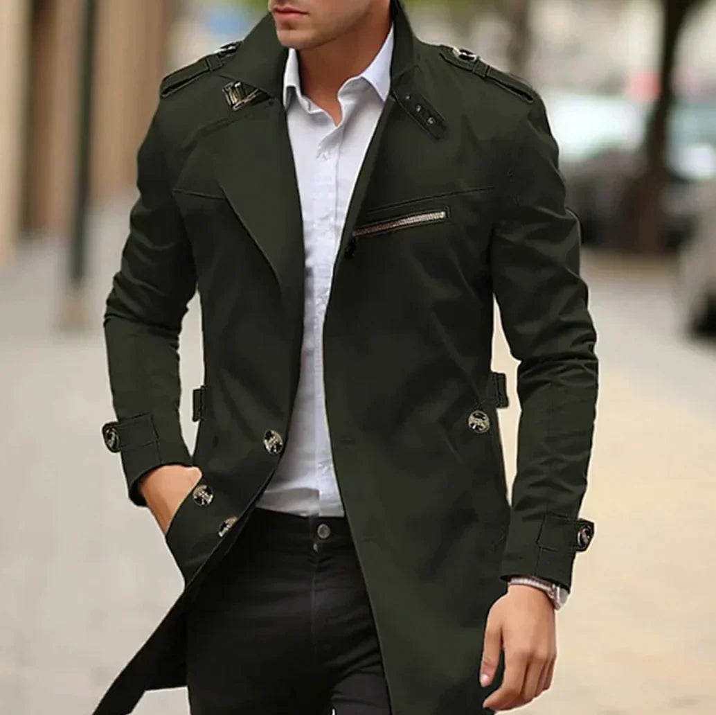 Trench coat elegante uomo – Cappotto leggero in stile classico per ogni occasione