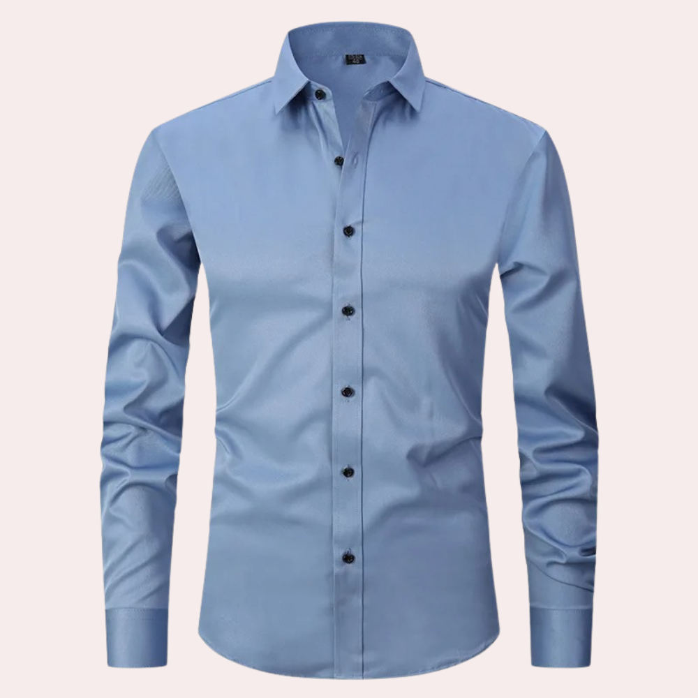 Camicia da uomo elasticizzata – Camicia senza stiratura in tessuto comodo e moderno