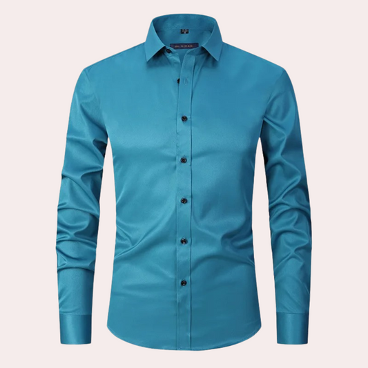 Camicia da uomo elasticizzata – Camicia senza stiratura in tessuto comodo e moderno