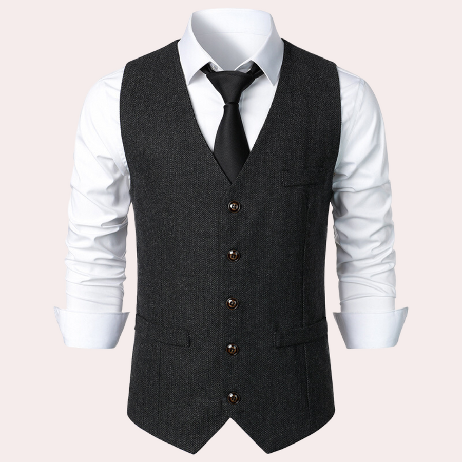 Gilet Tradizionale Uomo Oktoberfest – Gilet in Lino Elegante per Festa Bavarese