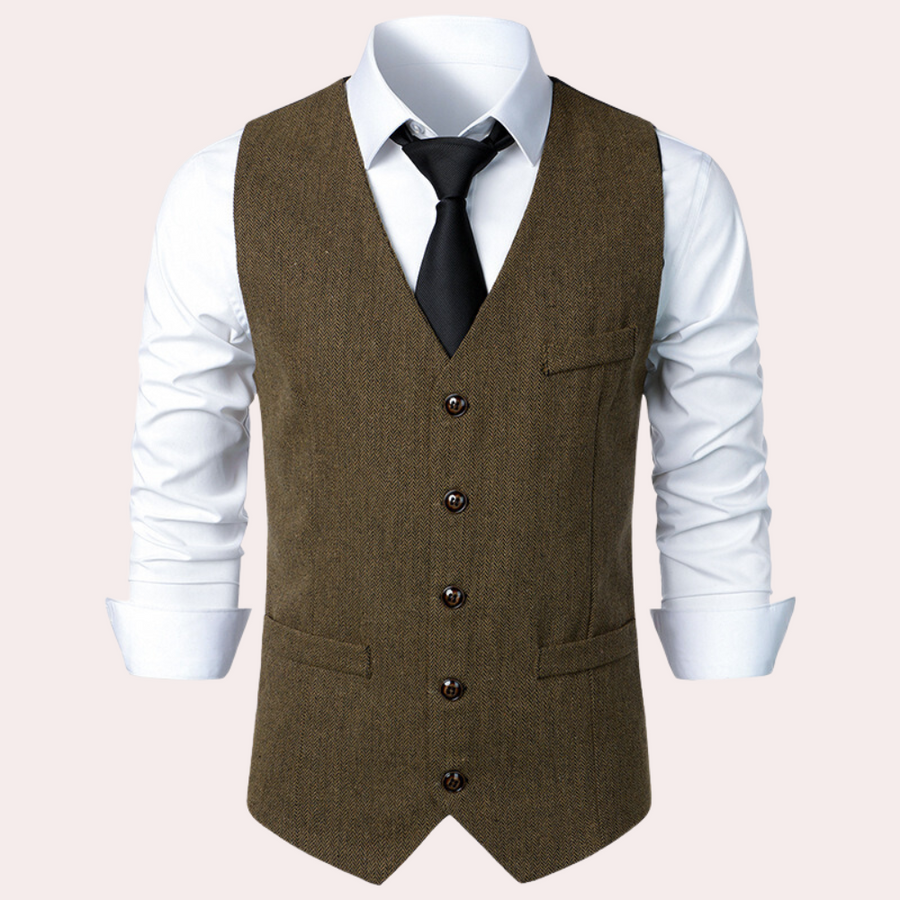 Gilet Tradizionale Uomo Oktoberfest – Gilet in Lino Elegante per Festa Bavarese