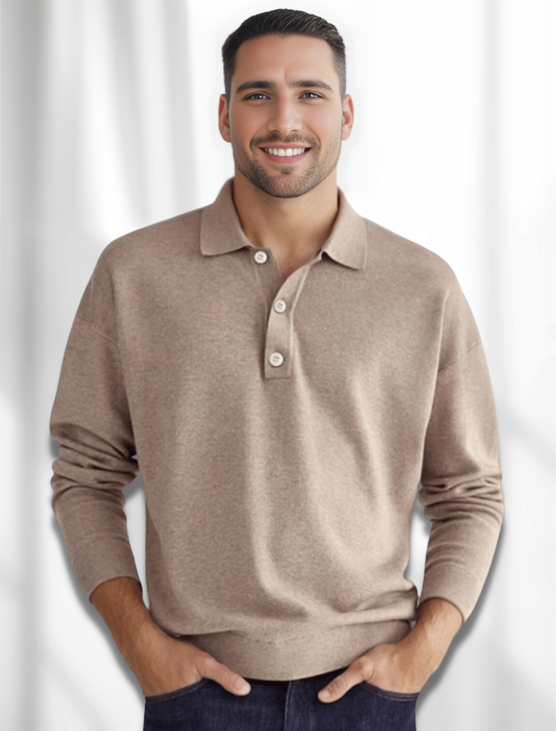 Polo uomo maniche lunghe – Maglia Merino elegante e casual