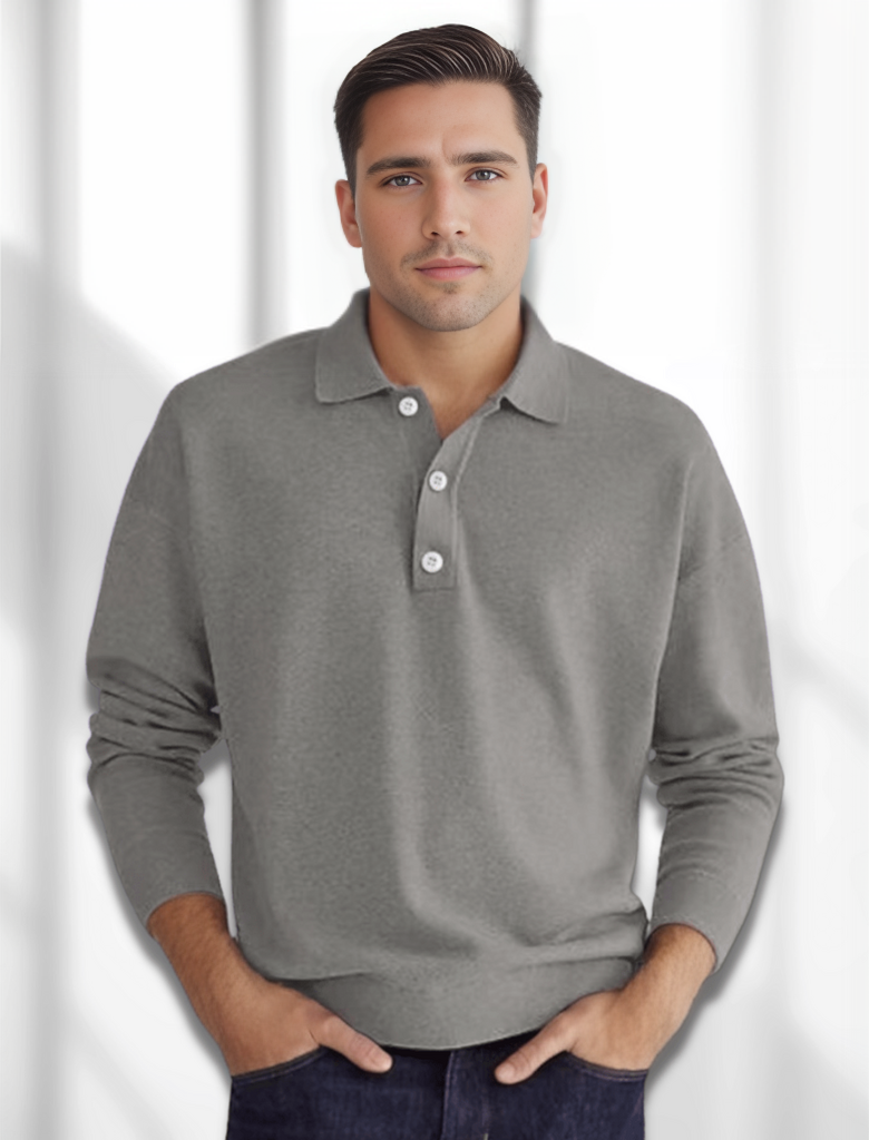 Polo uomo maniche lunghe – Maglia Merino elegante e casual