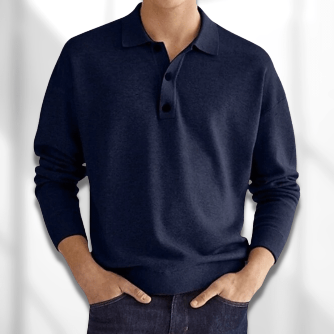 Polo uomo maniche lunghe – Maglia Merino elegante e casual