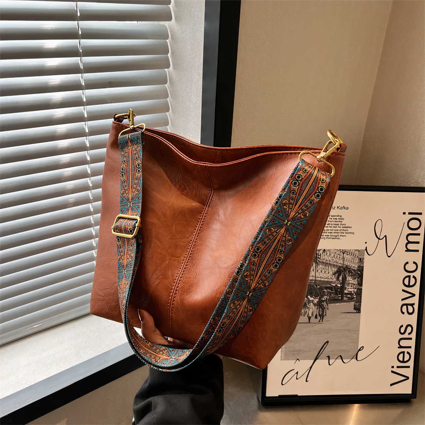 Borsa in pelle vintage – Borsa donna elegante senza tempo