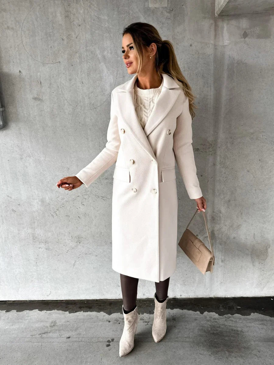 Cappotto doppio petto donna – Giacca elegante senza tempo in lana