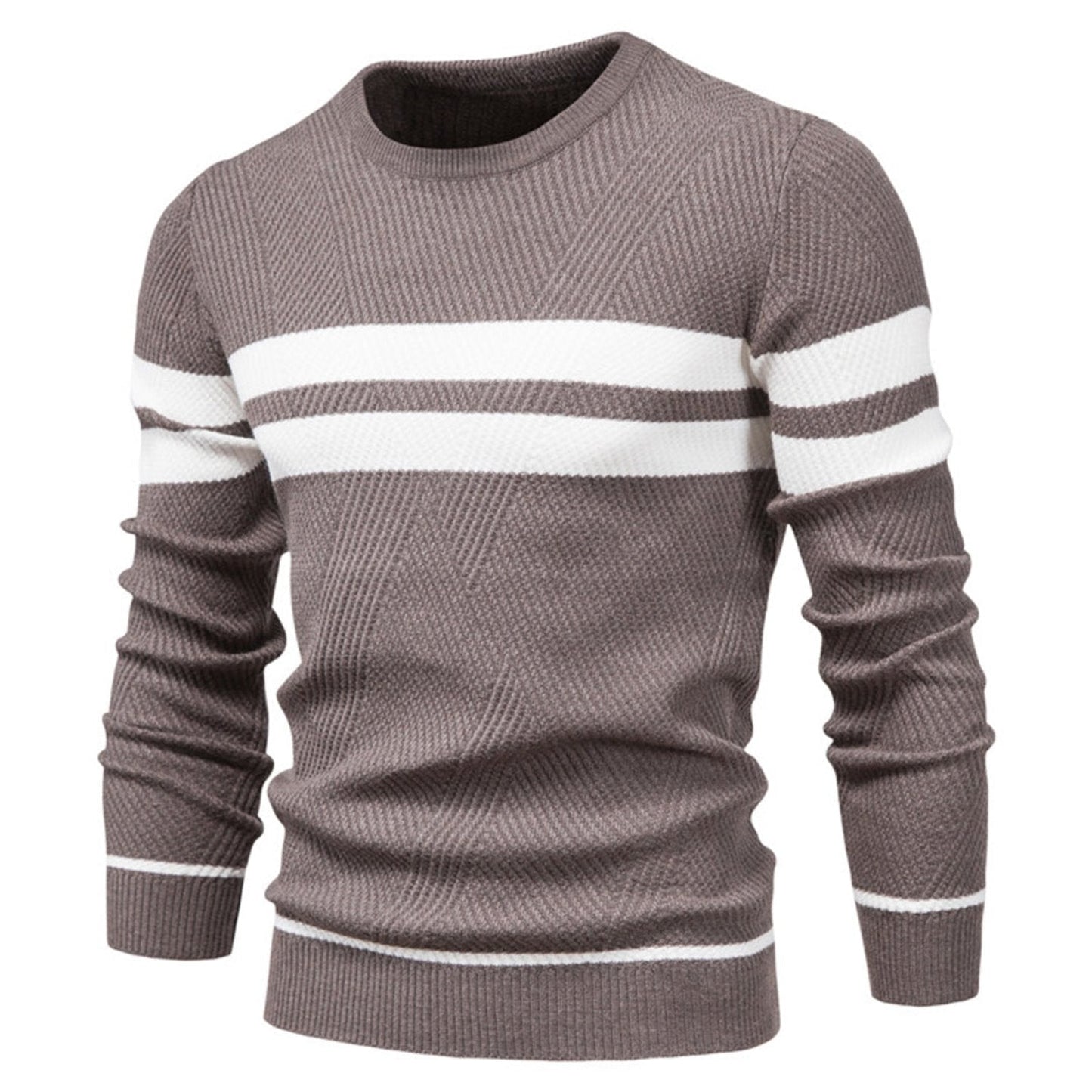 Pullover casual uomo – Maglione slim fit in cotone morbido