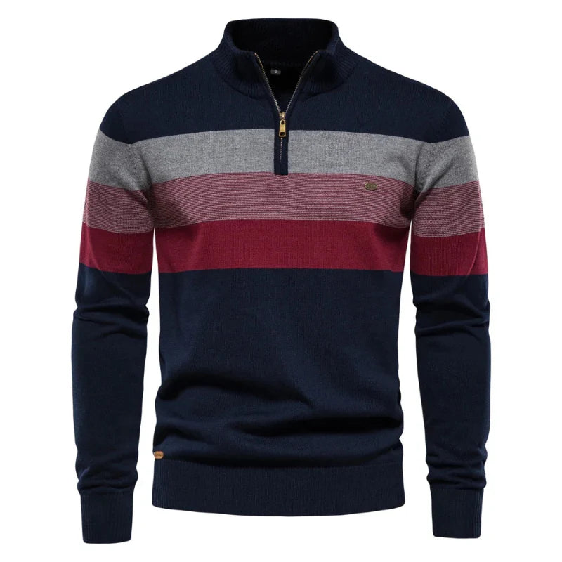 Maglione a righe uomo – Pullover retro elegante in cotone