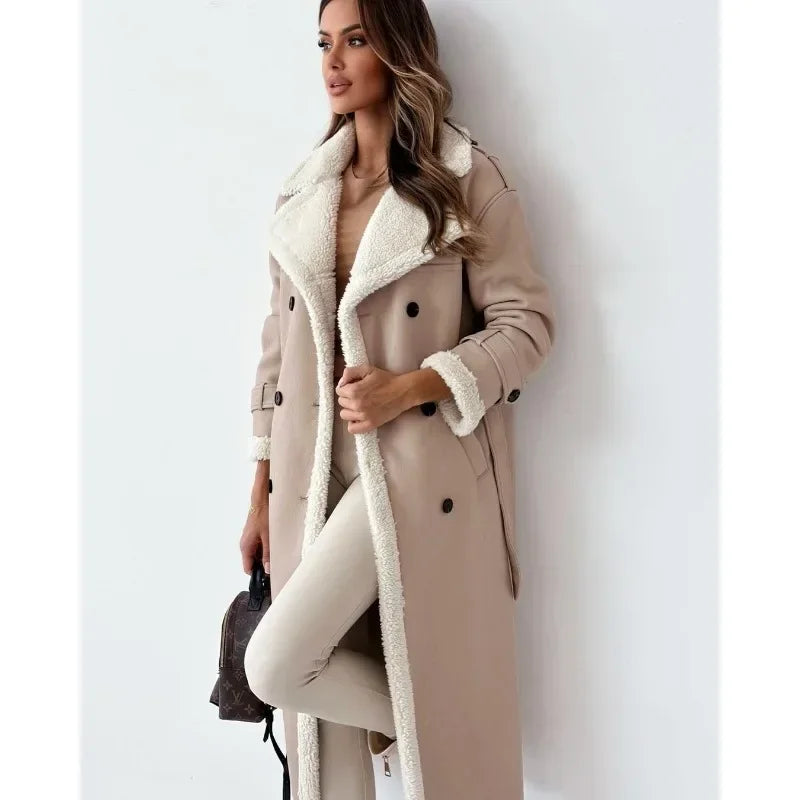 Trench coat donna elegante – Cappotto in peluche chic per l'inverno