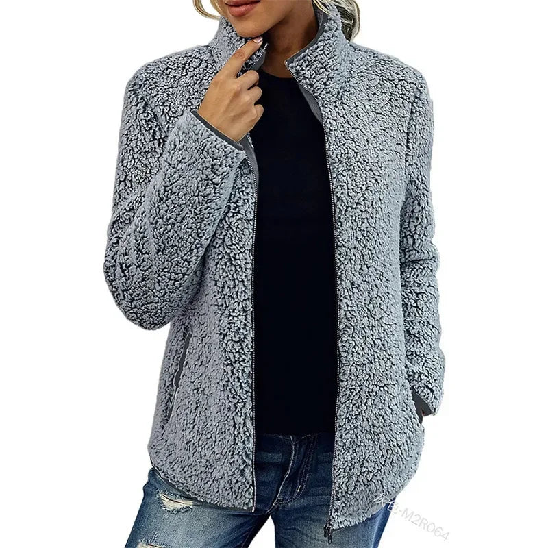 Giacca donna fleece calda – Giacca morbida e comoda per inverno