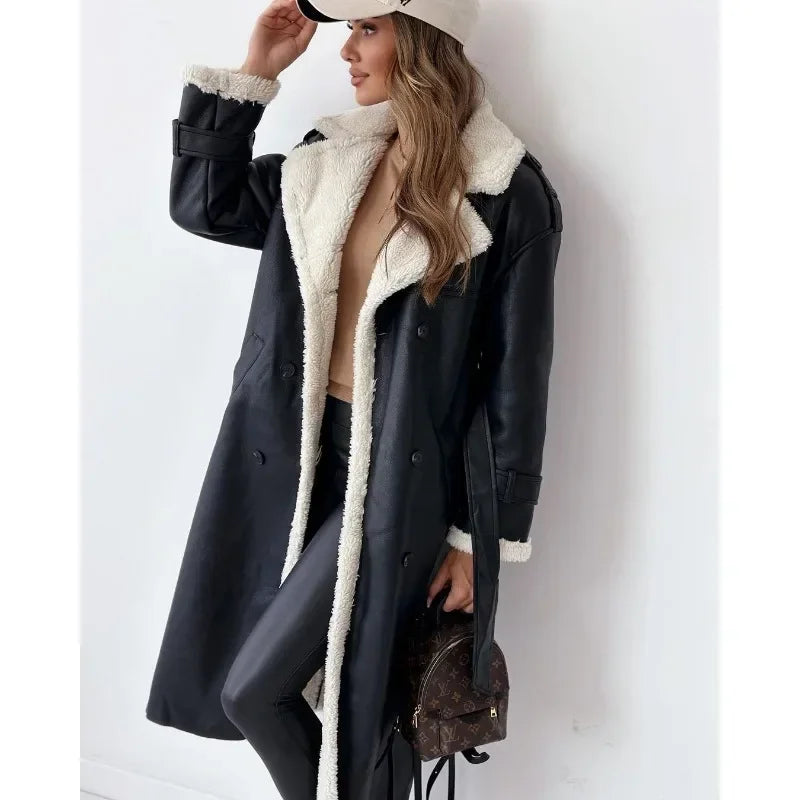 Trench coat donna elegante – Cappotto in peluche chic per l'inverno