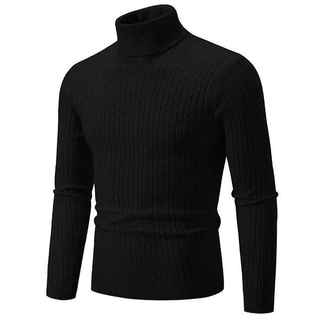 Maglione Collo Alto Uomo – Pullover Slim Fit Elegante e Confortevole