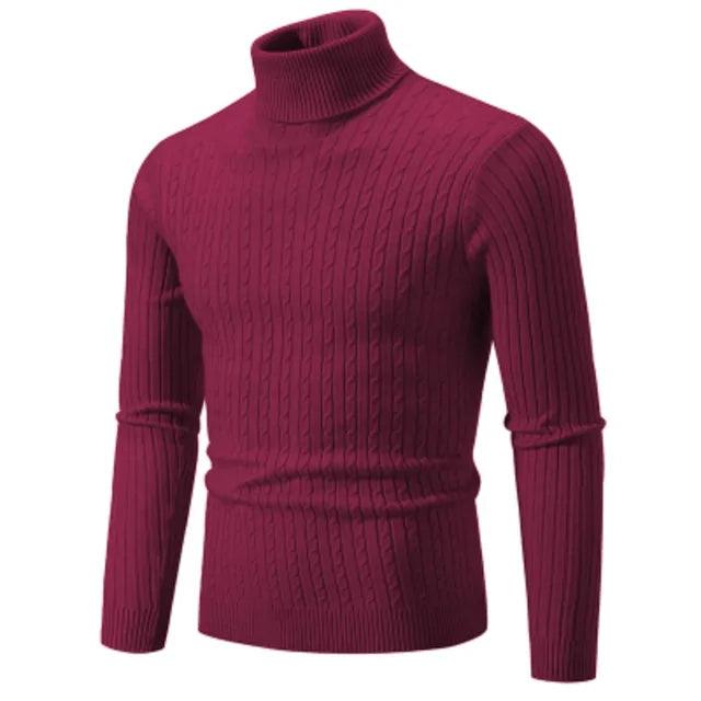 Maglione Collo Alto Uomo – Pullover Slim Fit Elegante e Confortevole