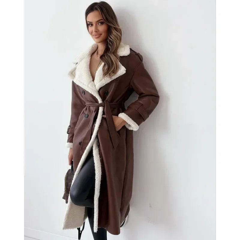 Trench coat donna elegante – Cappotto in peluche chic per l'inverno