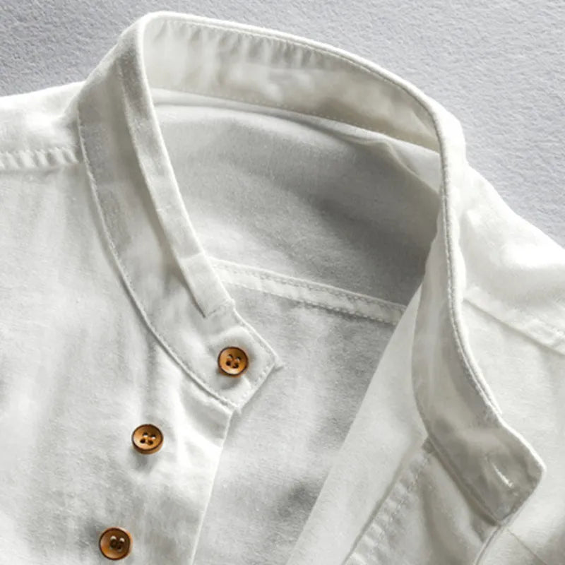 Camicia in lino uomo – Camicia giapponese elegante e leggera