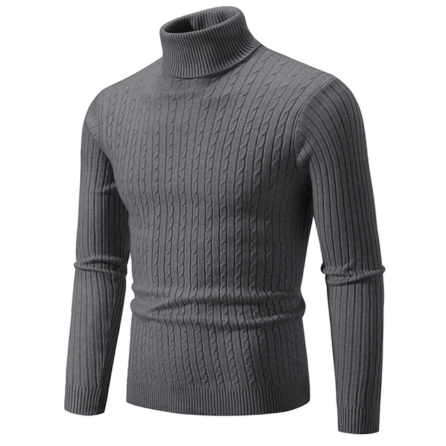 Maglione Collo Alto Uomo – Pullover Slim Fit Elegante e Confortevole