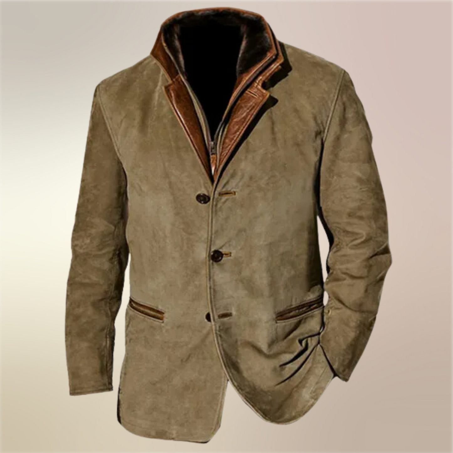 Giacca uomo camoscio vintage – Giacca calda e moderna in lusso