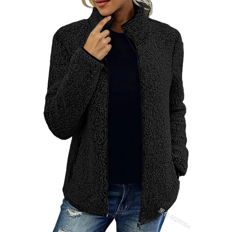 Giacca donna fleece calda – Giacca morbida e comoda per inverno