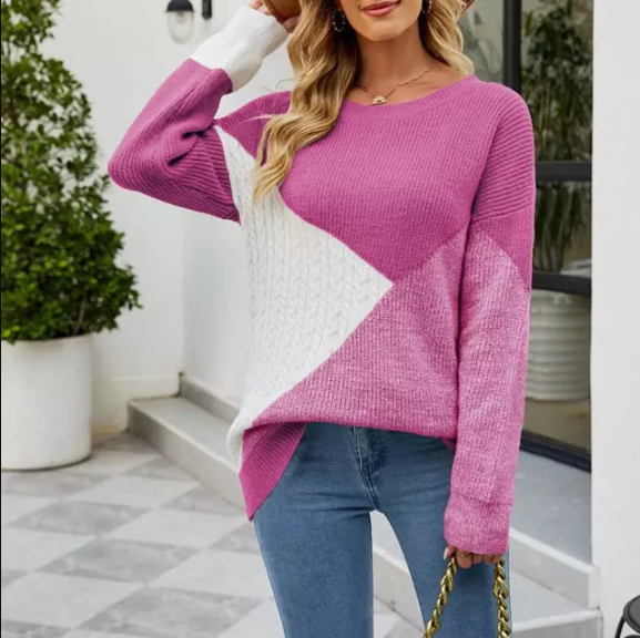 Maglione casual donna multicolore – Pullover elegante e morbido per ogni occasione