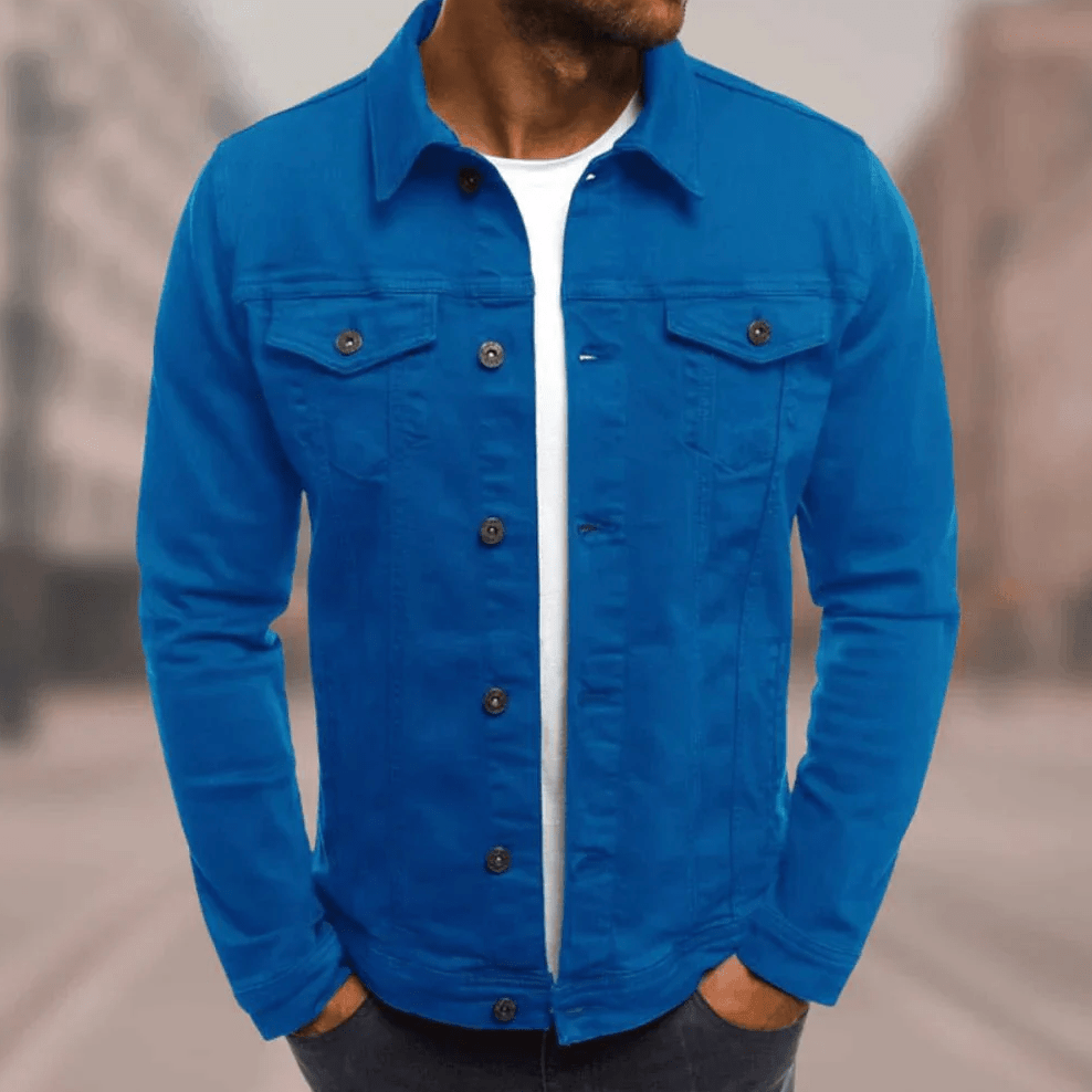 Giacca di jeans uomo – Giacca a maniche lunghe denim casual e trendy