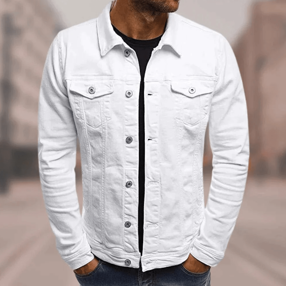 Giacca di jeans uomo – Giacca a maniche lunghe denim casual e trendy