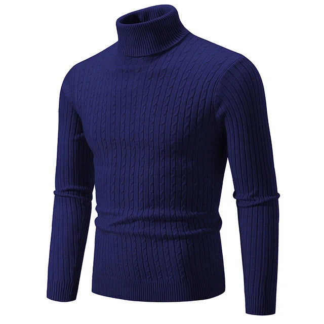 Maglione Collo Alto Uomo – Pullover Slim Fit Elegante e Confortevole