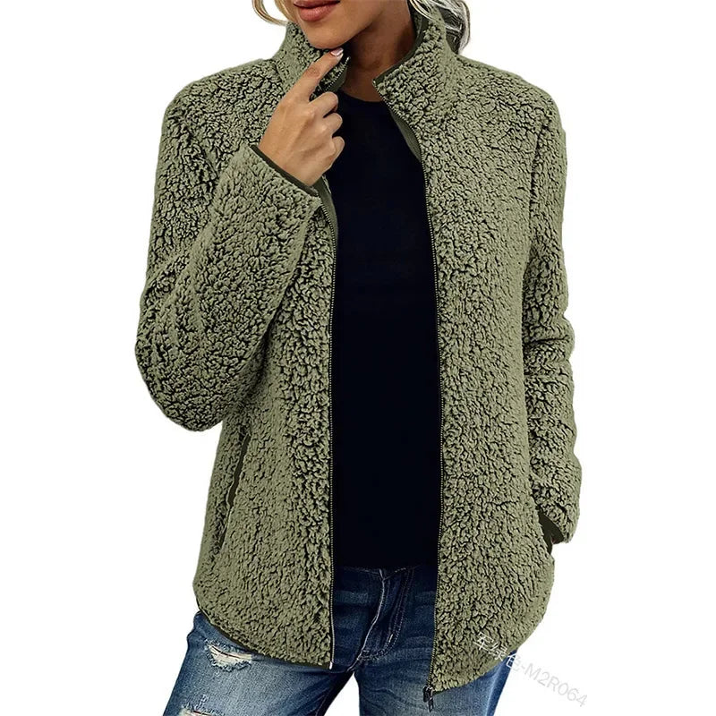 Giacca donna fleece calda – Giacca morbida e comoda per inverno