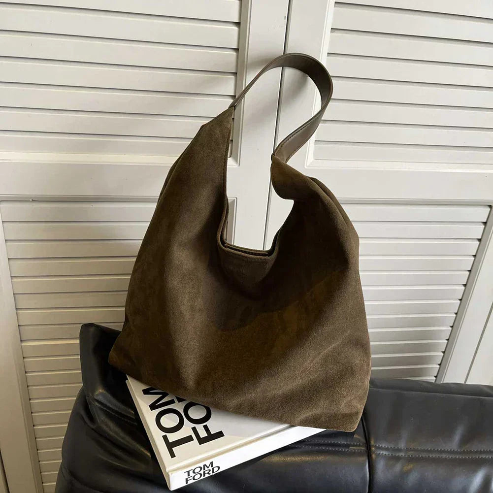 Borsa tote camoscio – Borsa elegante in suede per ogni occasione