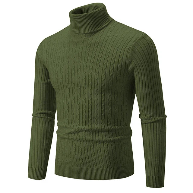 Maglione Collo Alto Uomo – Pullover Slim Fit Elegante e Confortevole