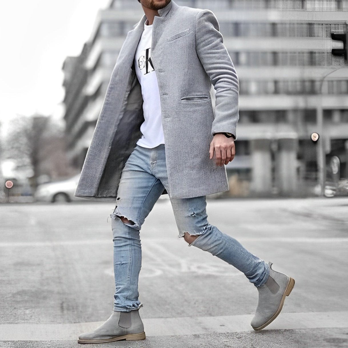 Cappotto elegante uomo – Giacca unica invernale con design raffinato