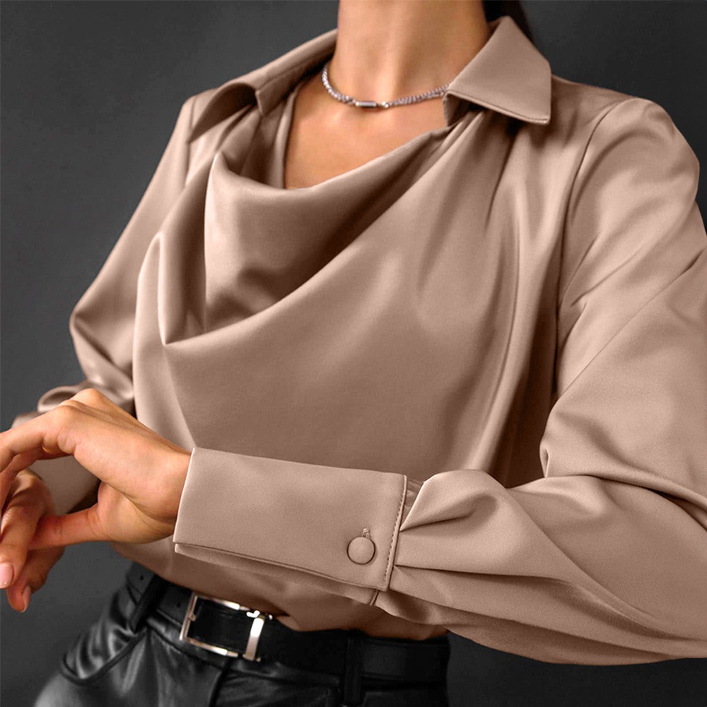 Blusa in satin elegante donna – Top chic e raffinato per occasioni speciali