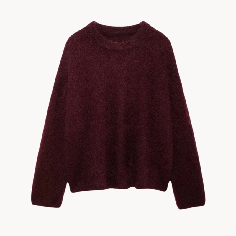 Pullover donna bordeaux – Maglione morbido e lussuoso per ogni occasione