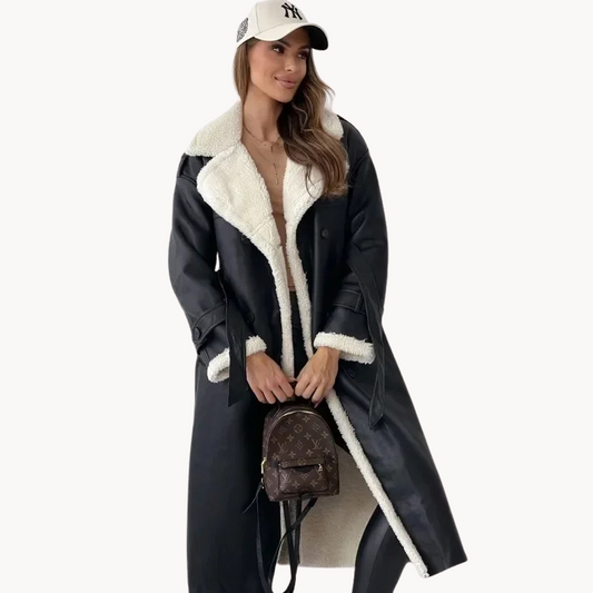 Trench coat donna elegante – Cappotto in peluche chic per l'inverno