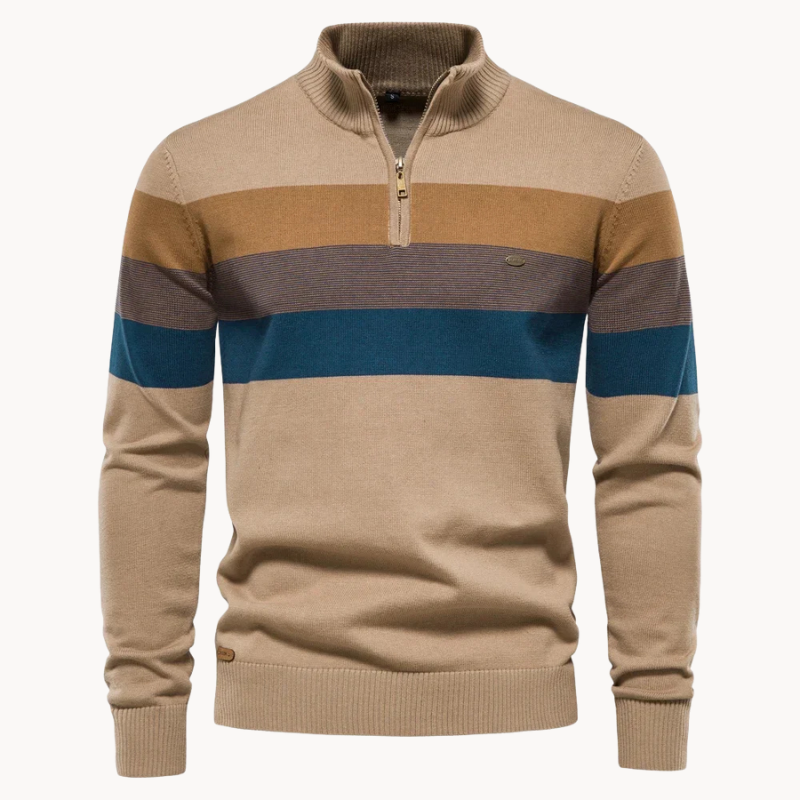 Maglione a righe uomo – Pullover retro elegante in cotone