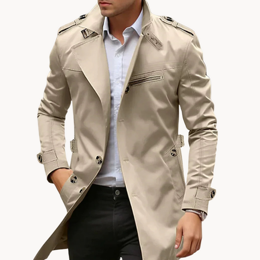 Trench coat elegante uomo – Cappotto leggero in stile classico per ogni occasione