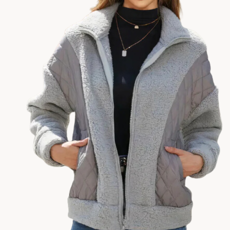 Giacca donna sherpa trapuntata – Giacca comoda e calda per l'inverno