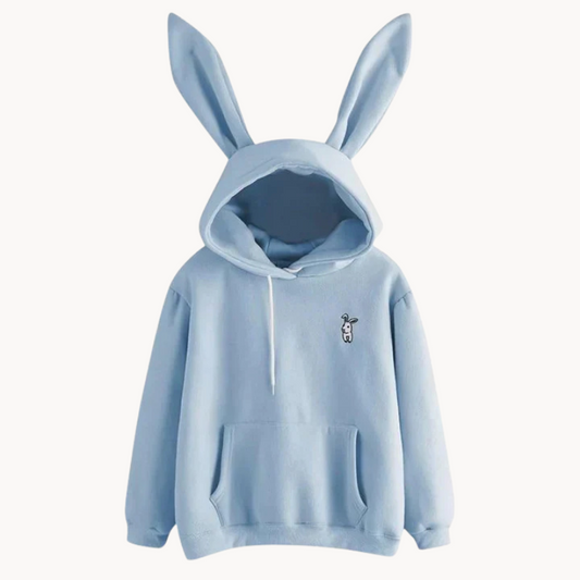 Hoodie donna con orecchie da coniglio – Felpa comoda e giocosa per ogni occasione