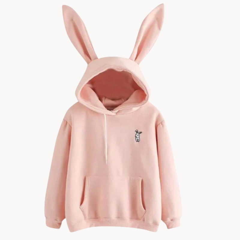 Hoodie donna con orecchie da coniglio – Felpa comoda e giocosa per ogni occasione