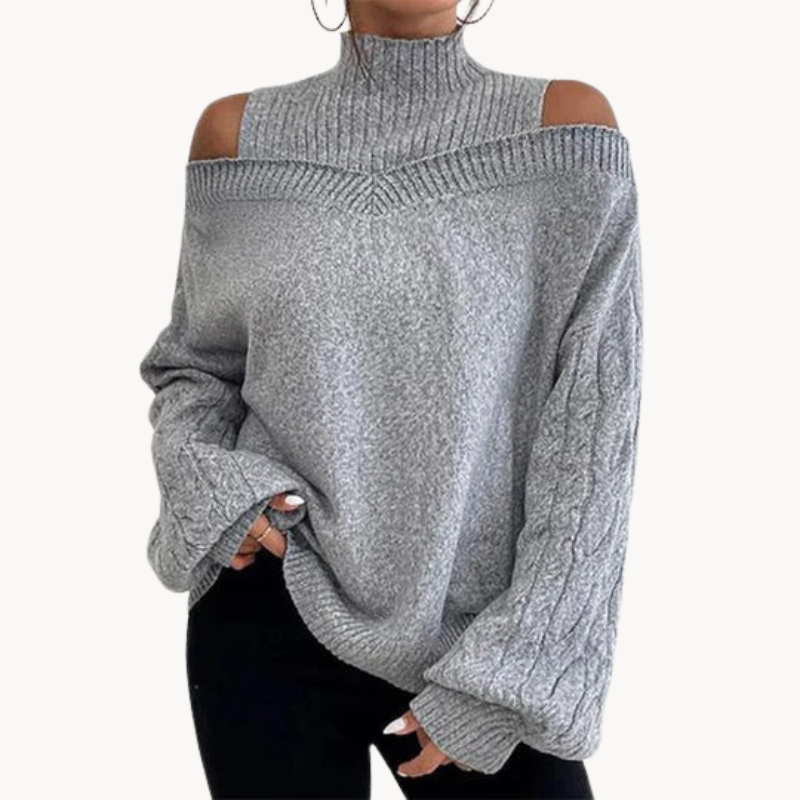 Maglione Off-Shoulder Donna – Maglione Elegante e Chic in Maglia Morbida