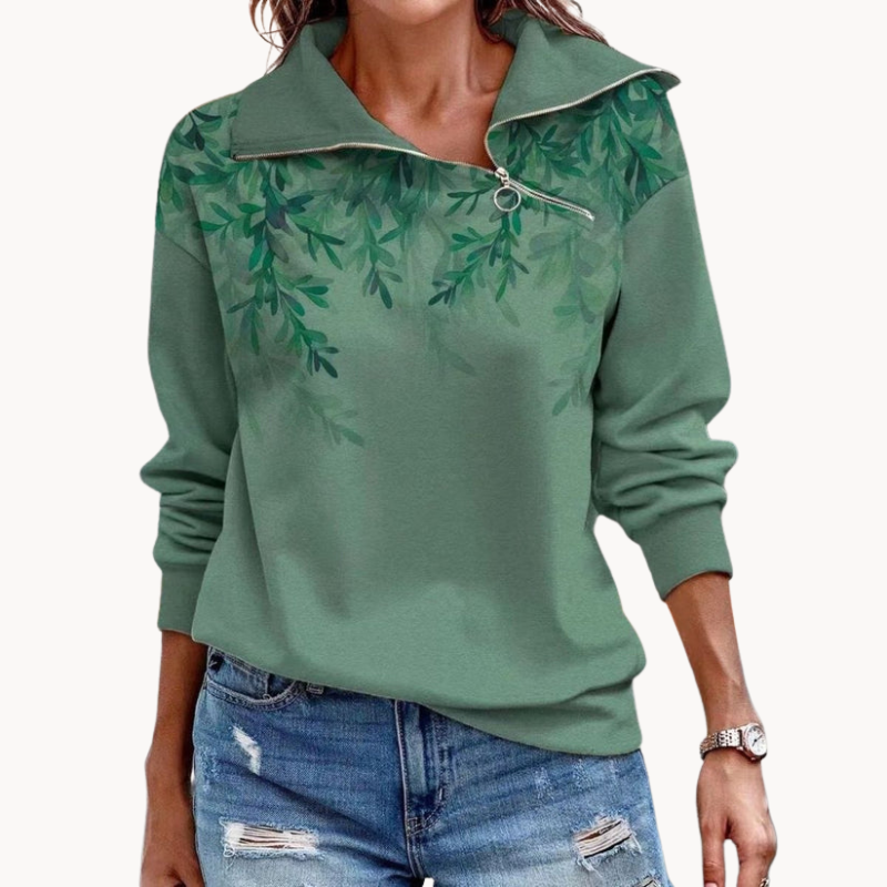 Maglione elegante donna – Pullover con zip chic e raffinato