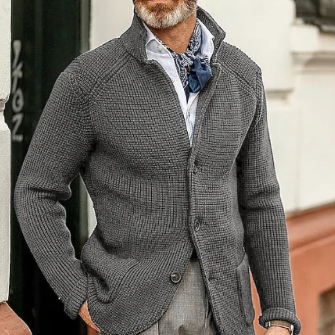 Cardigan uomo – Maglione caldo in maglia per inverno